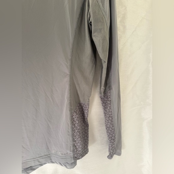 Women’s L.L Bean Sport Shirt Long Sleeve Tee Gray Size L - Picture 3 of 6